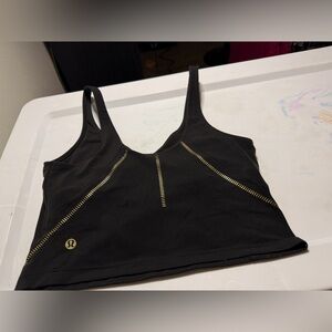 lululemon athletica Black Camisole with Gold Accents